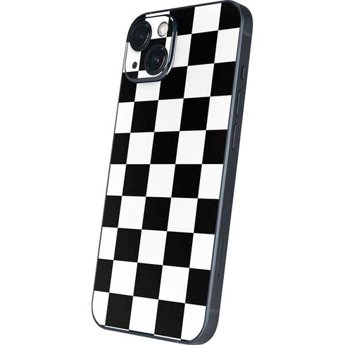 Black and White Checkered iPhone 14 Skin